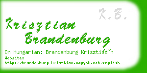 krisztian brandenburg business card